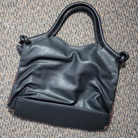 Tribal Chic! NWT Black and White Woven Tote and Makeup Bag Bundle - Picture 13 of 16